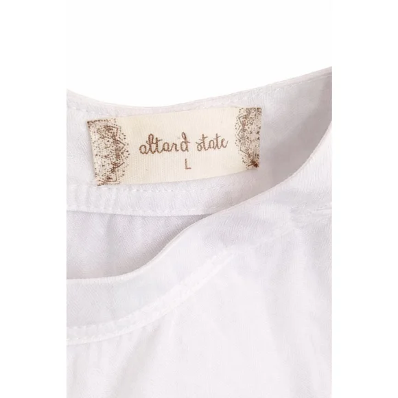 Alter’d State White Frayed Hem Tank Top Boho Festival Lightweight Size Large - Picture 4 of 5